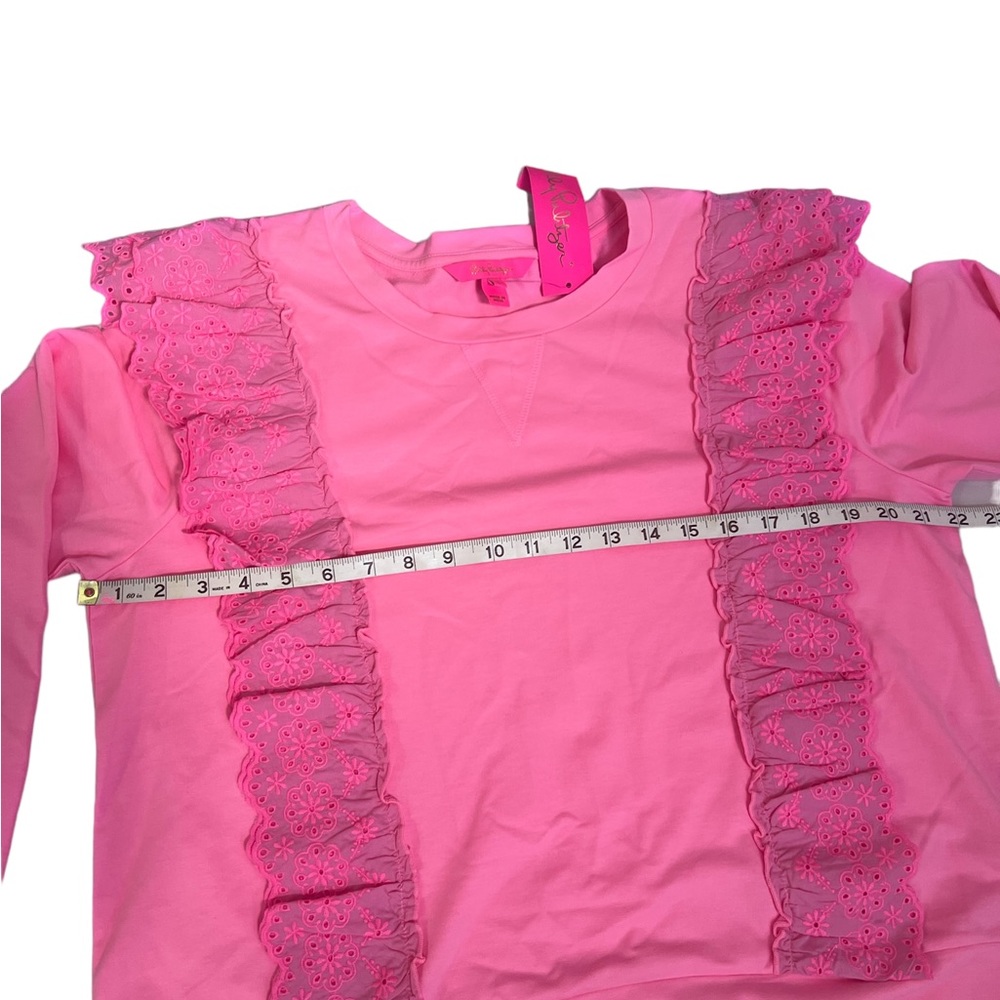 Sweatshirt - Lilly Pulitzer Deva Sweatshirt- pink shandy LP28 - Picture 9 of 11